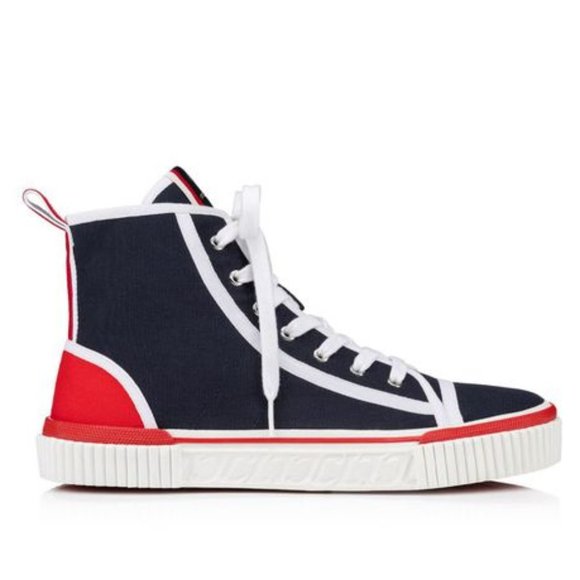 Christian Louboutin Shoes - Christian Louboutin PEDRO DONNA FLAT High Hi Top Canvas Sneakers Shoes